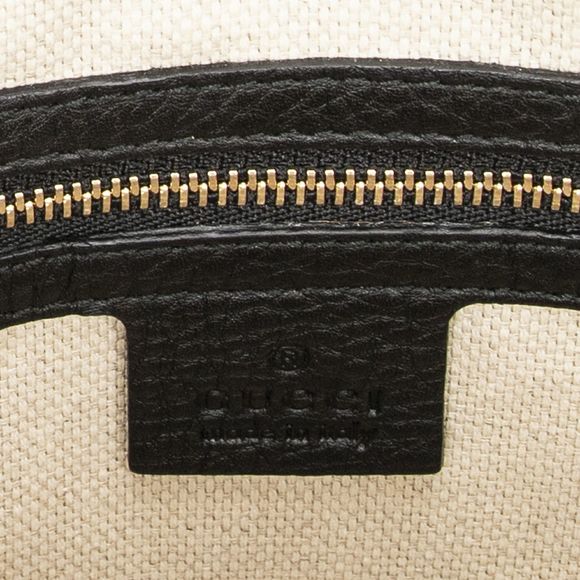 Gucci Soho Tassel Tote Black Grained Calfskin Leather A - Picture 10 of 10